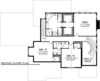 Second Floor for House Plan #1020-00216