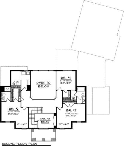 Second Floor for House Plan #1020-00217
