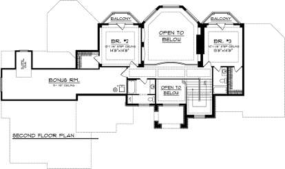 Second Floor for House Plan #1020-00218