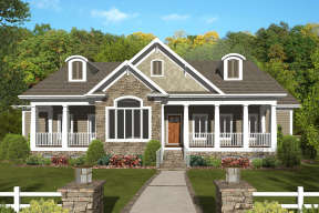 Country House Plan #036-00253 Elevation Photo