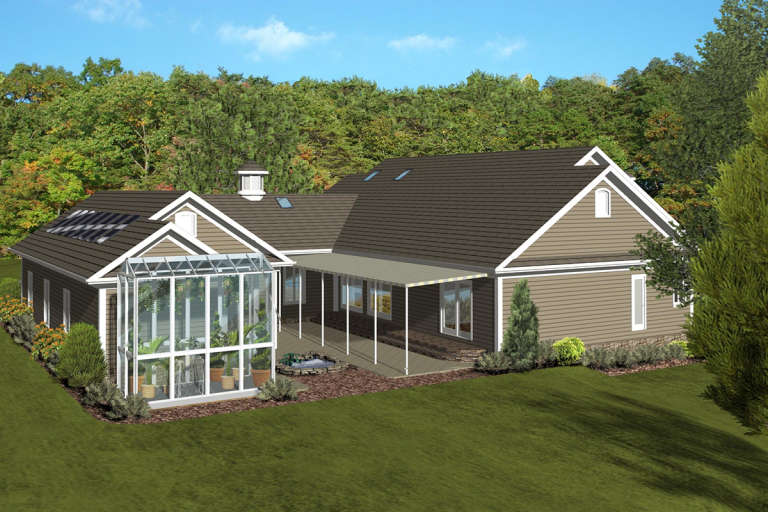 Country House Plan #036-00253 Elevation Photo