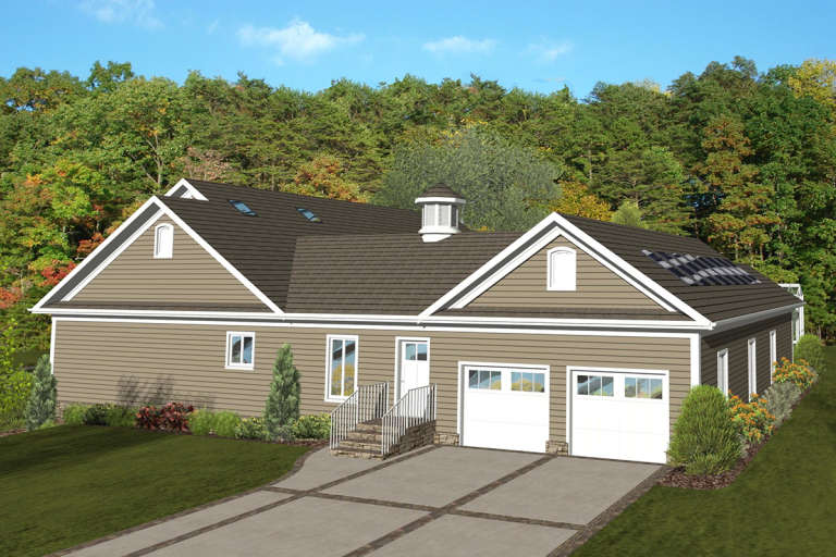 Country House Plan #036-00253 Elevation Photo