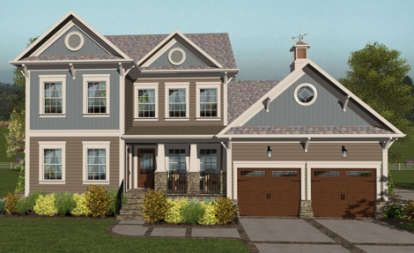 4 Bed, 3 Bath, 2659 Square Foot House Plan - #036-00254