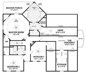 Upper 2nd floor for House Plan #036-00254