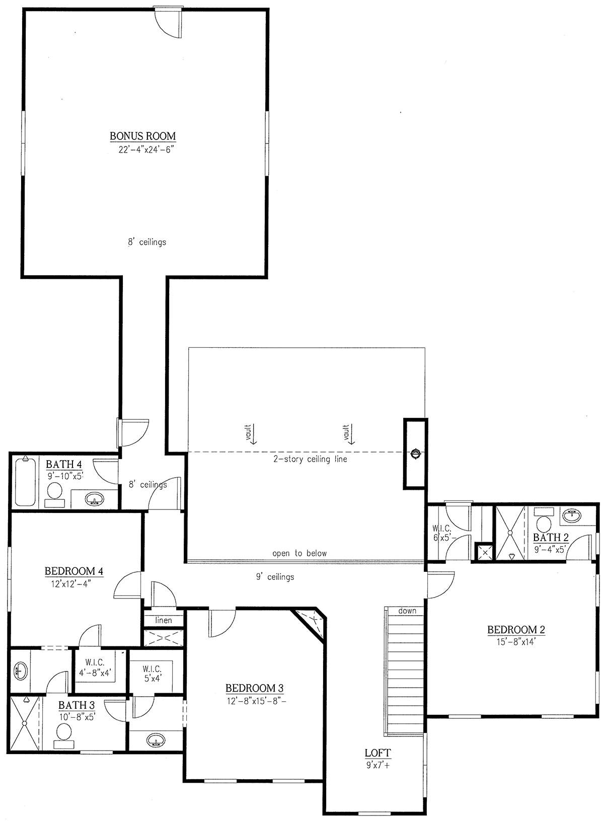 Second Floor for House Plan #286-00083