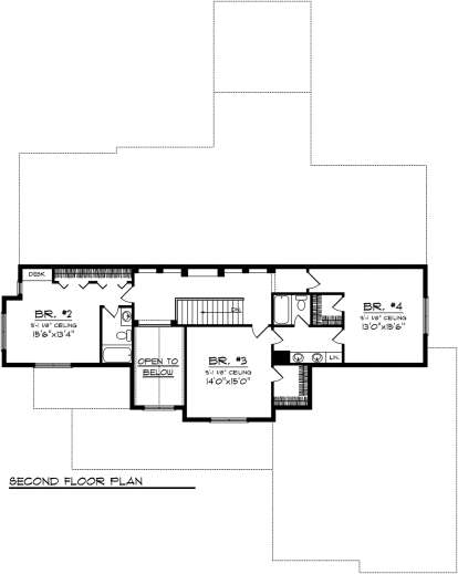 Second Floor for House Plan #1020-00221