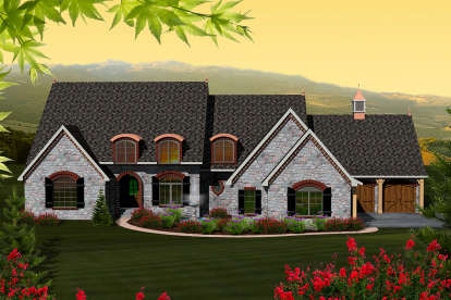 European House Plan #1020-00224 Elevation Photo