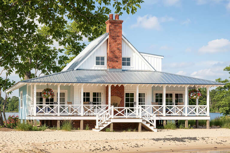 House Plan House Plan #20229 Angled Front Elevation