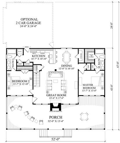 Main Level 1st floor for House Plan #7922-00235