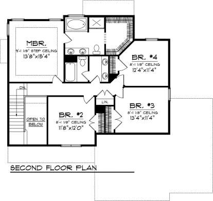 Second Floor for House Plan #1020-00237