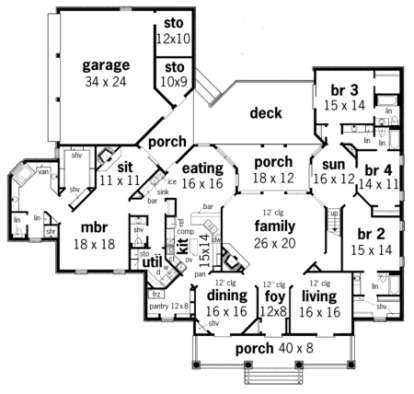 Floorplan1 for House Plan #048-00204