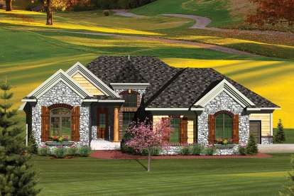 European House Plan #1020-00240 Elevation Photo