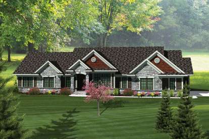 Ranch House Plan #1020-00241 Elevation Photo