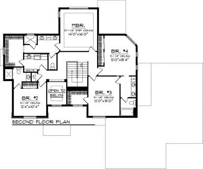 Second Floor for House Plan #1020-00246