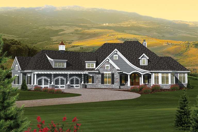 European House Plan #1020-00247 Elevation Photo