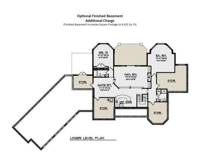 Optional Finished Basement for House Plan #1020-00247