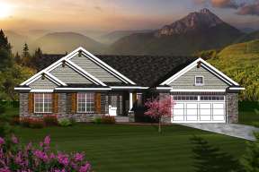 Ranch House Plan #1020-00255 Elevation Photo