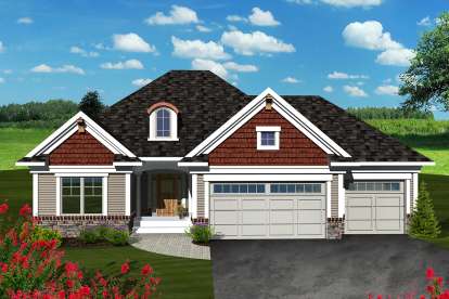 Ranch House Plan #1020-00256 Elevation Photo