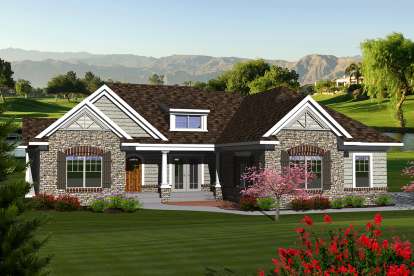2 Bed, 2 Bath, 1831 Square Foot House Plan - #1020-00257