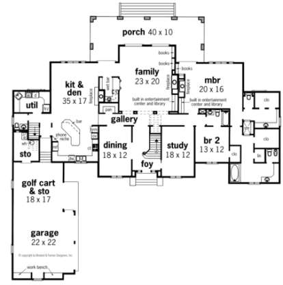 Floorplan 1 for House Plan #048-00207