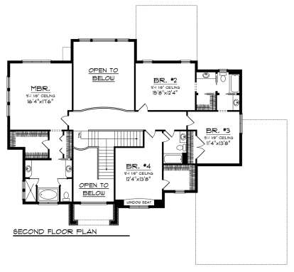 Second Floor for House Plan #1020-00268