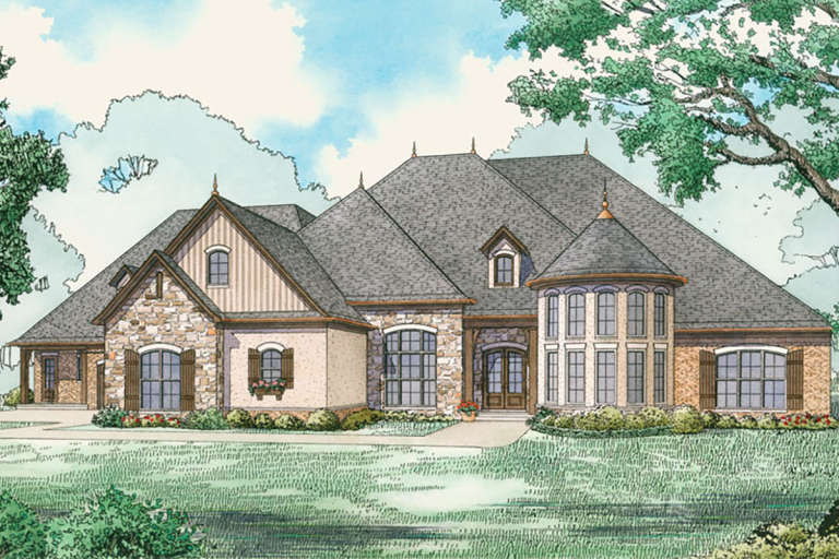 European House Plan #8318-00088 Elevation Photo