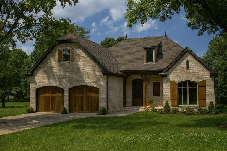 House Plan House Plan #20276 Angled Front Elevation