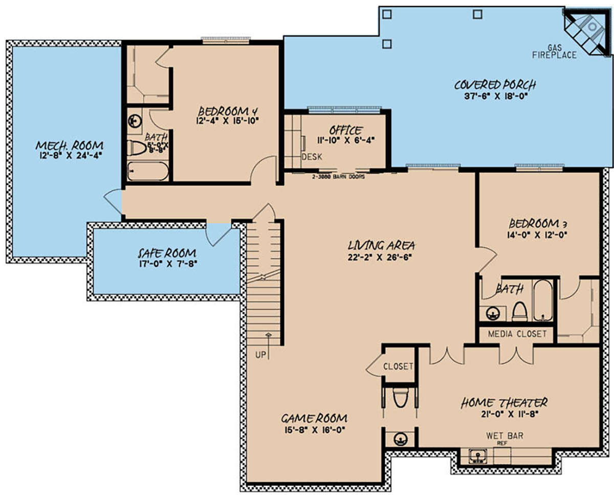 Basement for House Plan #8318-00092