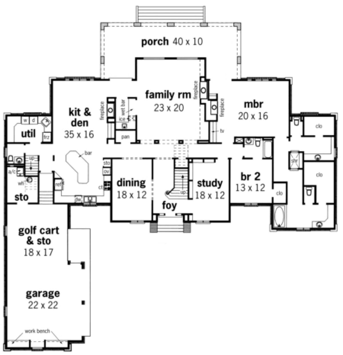 Floorplan 1 for House Plan #048-00208