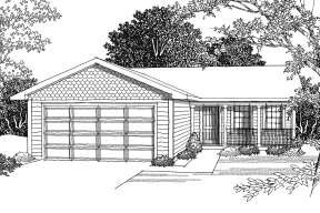 Ranch House Plan #1020-00273 Elevation Photo