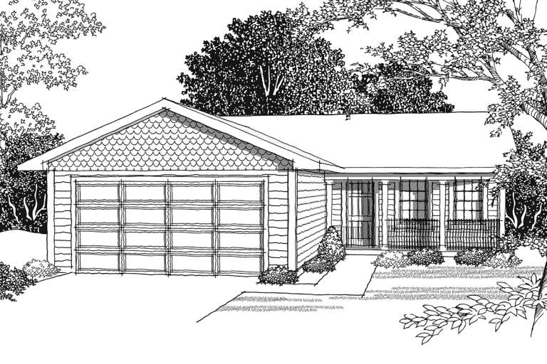 Ranch House Plan #1020-00273 Elevation Photo