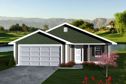 Ranch House Plan #1020-00276 Elevation Photo