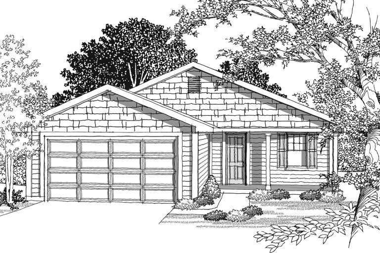 Ranch House Plan #1020-00276 Elevation Photo