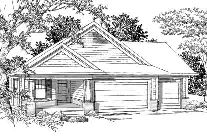 Ranch House Plan #1020-00278 Elevation Photo