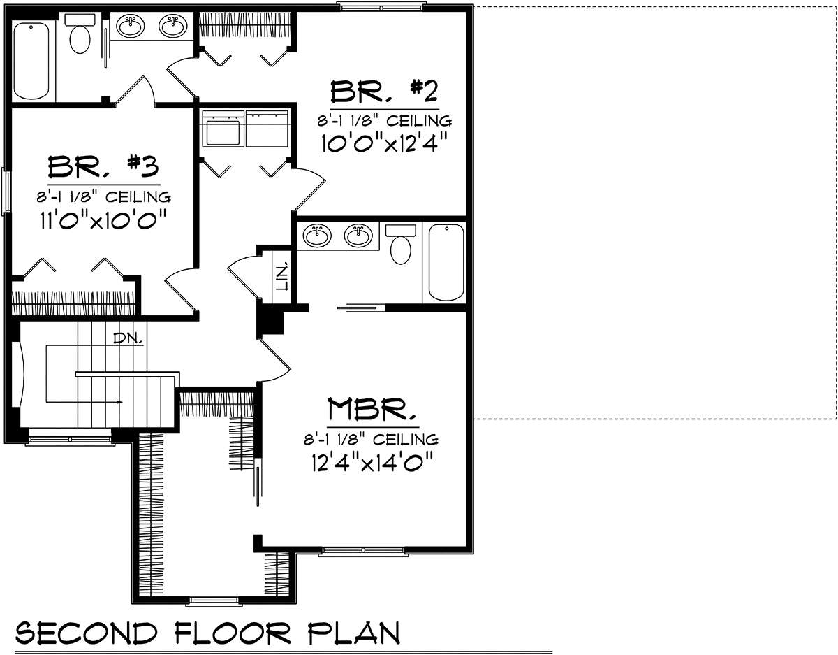 Second Floor for House Plan #1020-00287