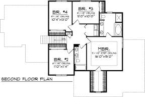 Second Floor for House Plan #1020-00292