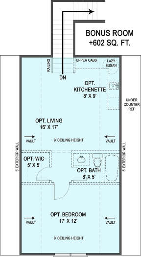Bonus Room 2nd floor for House Plan #4195-00031