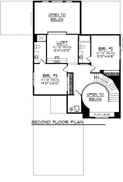 Second Floor for House Plan #1020-00294