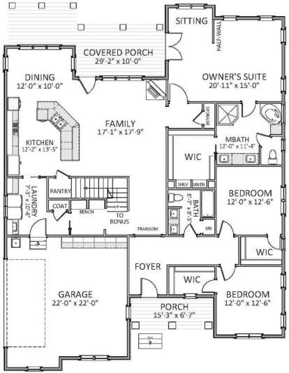 First Floor for House Plan #6849-00046