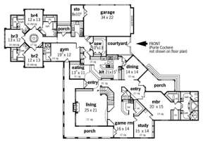 Floorplan 1 for House Plan #048-00211