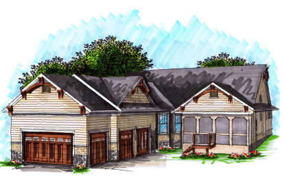 Craftsman House Plan #1020-00299 Elevation Photo