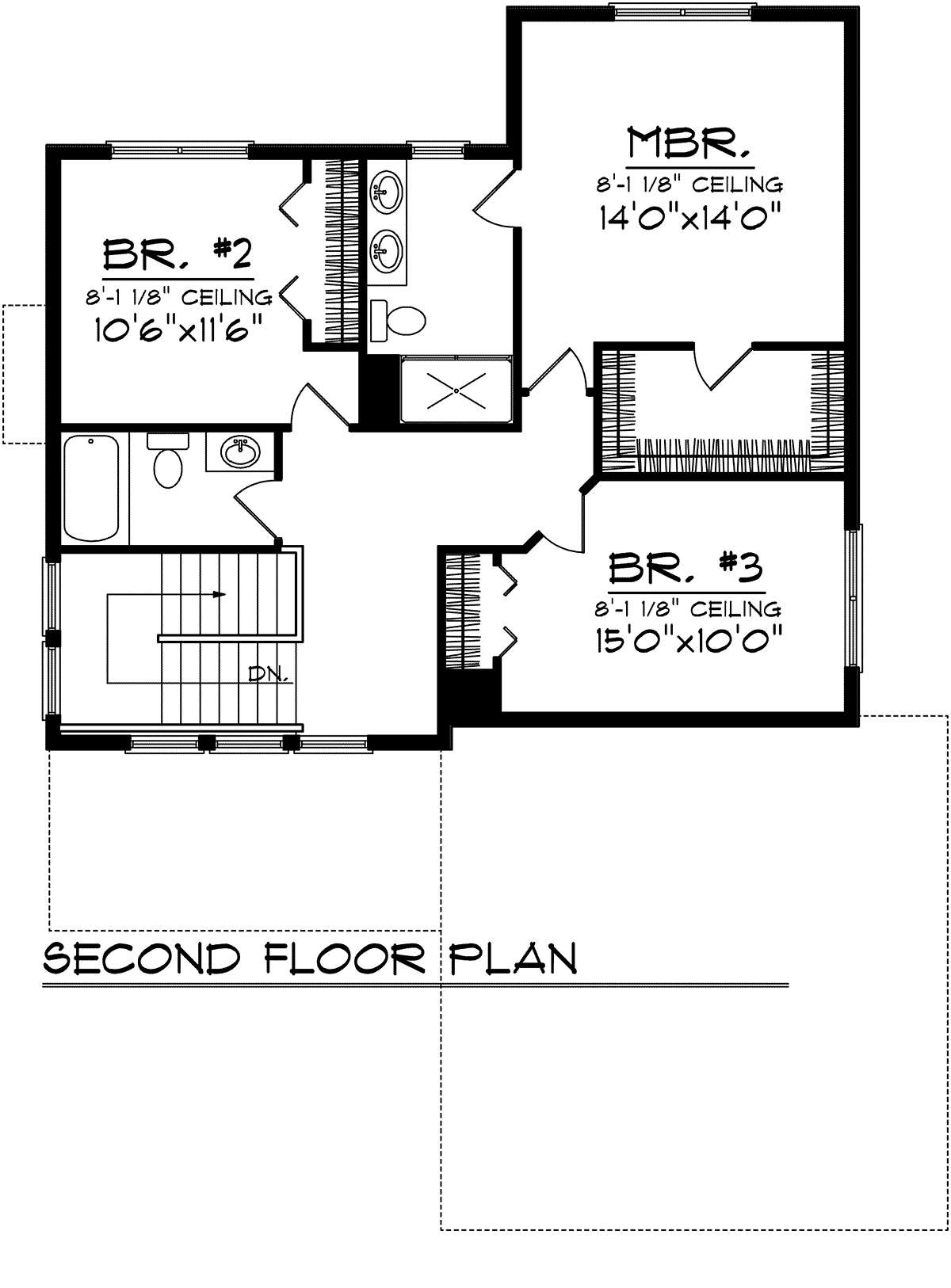Second Floor for House Plan #1020-00301
