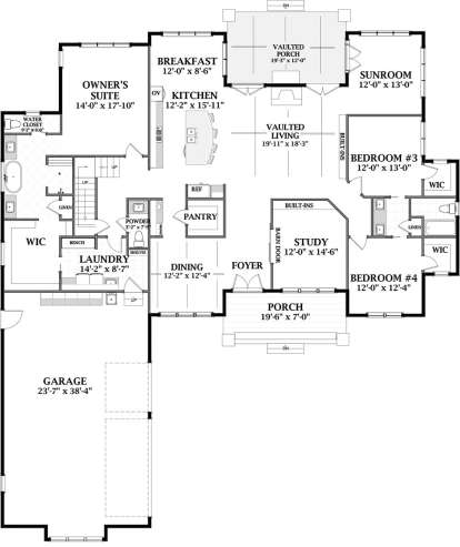 First Floor for House Plan #6849-00047