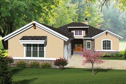 European House Plan #1020-00305 Elevation Photo