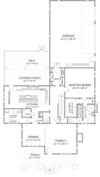 Main Level 1st floor for House Plan #6849-00048