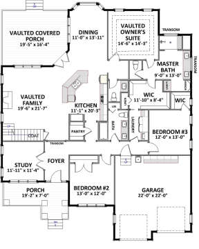 First Floor for House Plan #6849-00049