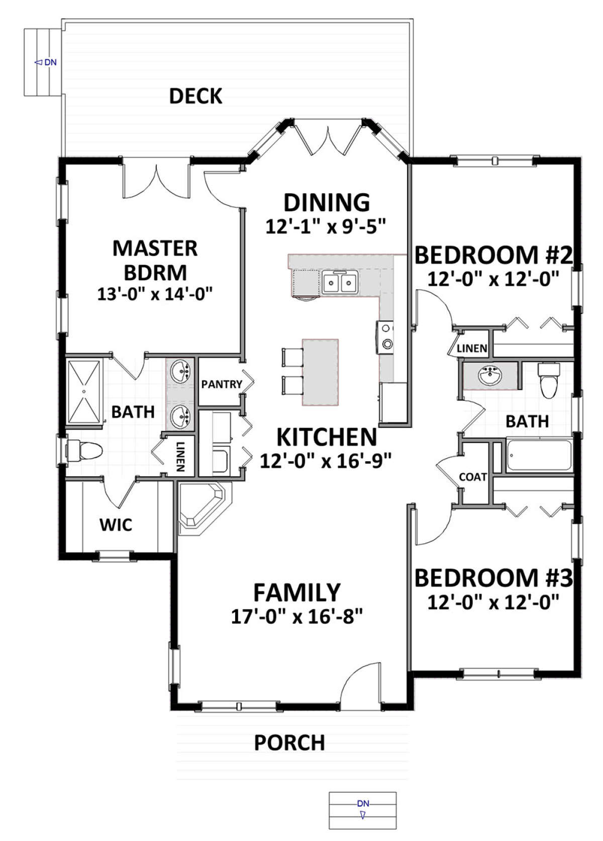 Main Level 1st floor for House Plan #6849-00051