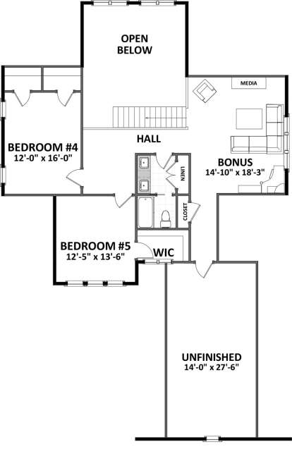 Second Floor for House Plan #6849-00052