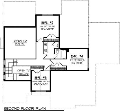 Second Floor for House Plan #1020-00315