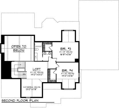 Second Floor for House Plan #1020-00317